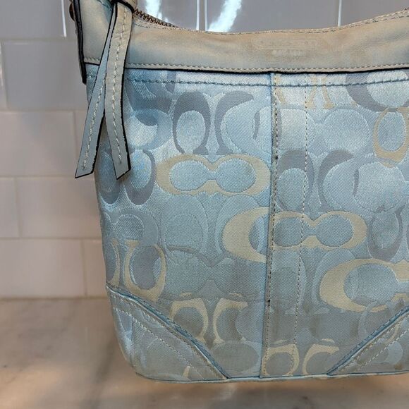 Coach Bag Purse Handbag Crossbody Y2K Optic Signature Canvas / Leather Duffel - Picture 3 of 16